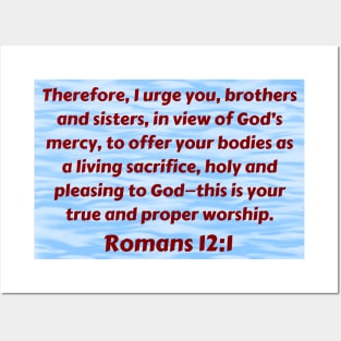 Bible Verse Romans 12:1 Posters and Art